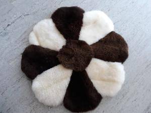 Schaffelle - Runde teppiche - brown-round-carpets-sheepskin